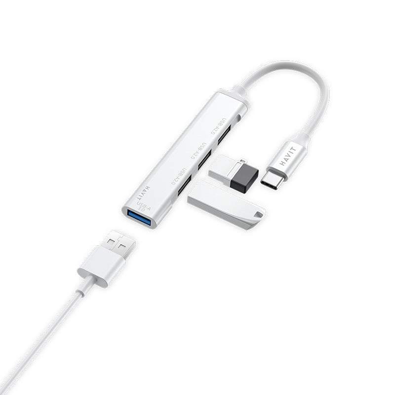 HAVIT USB-C Hub HB41 4-in-1 USB-C To USB-A2.0 & USB-A3.0