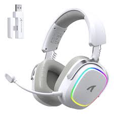 Attack Shark G800 Wireless wired options RGB Gaming Headset – White