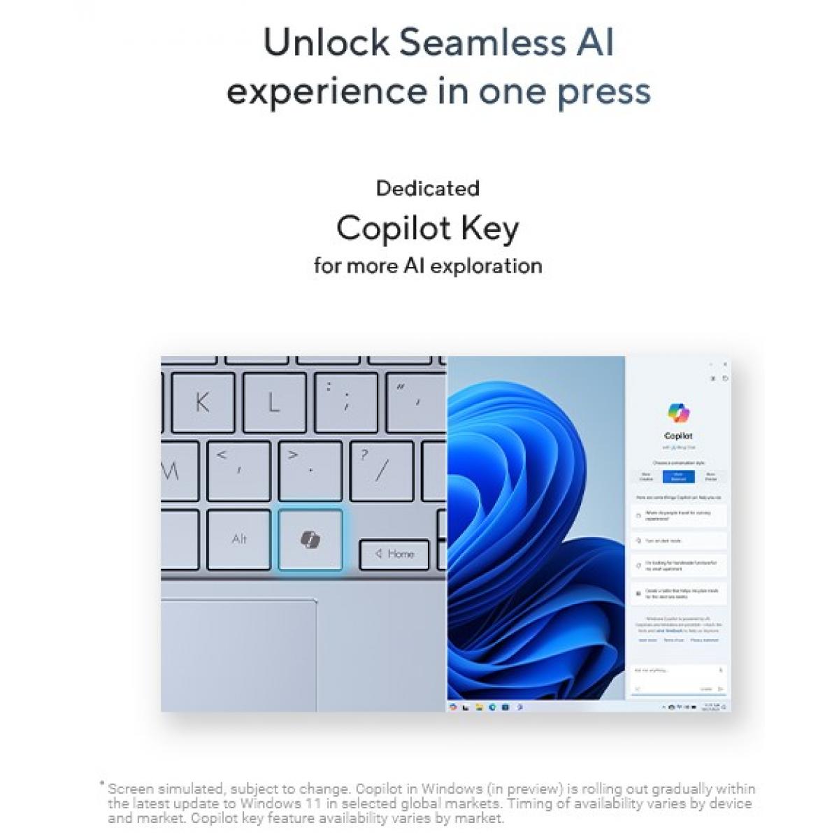 Laptop ASUS VivoBook S14 Core Ultra7 256V (16GB/ 1TB) Windows 11