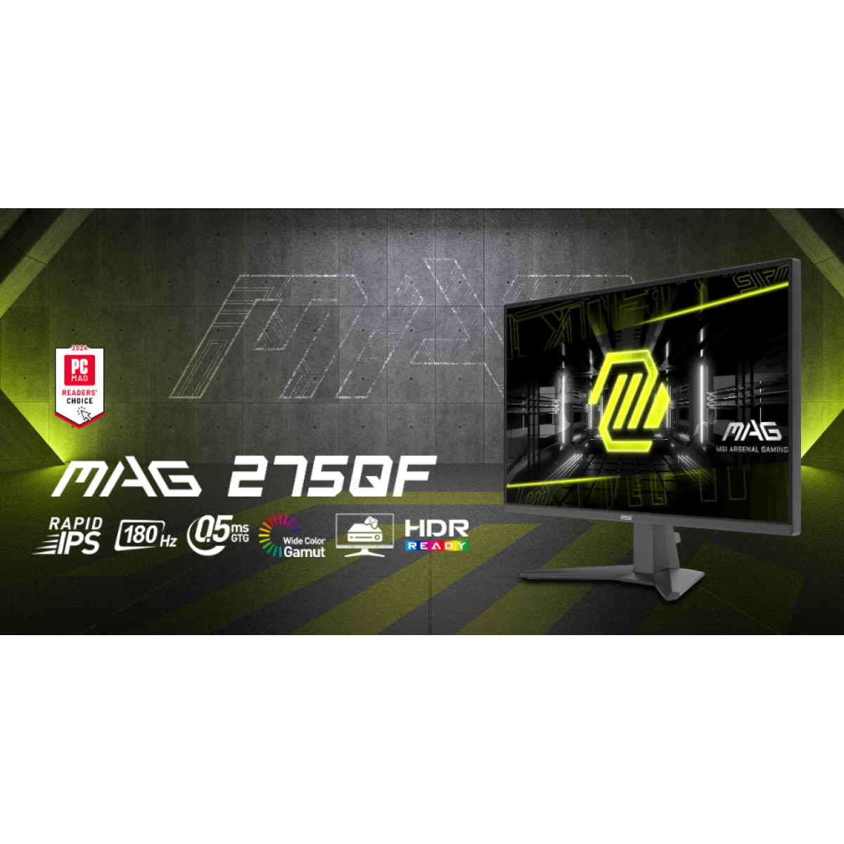 MSI MAG 275QF 27-inch 2K Gaming Monitor, 2560 x 1440 (UHD)