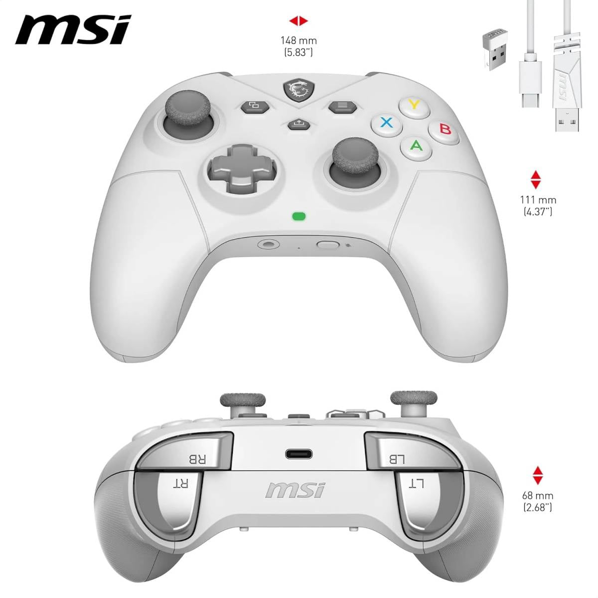 MSI Force GC300 W Gaming Wireless & Bluetooth Rechargeable (PC & Android) MSI Force GC300 W Gaming Wireless & Bluetooth Rechargeable (PC & Android)