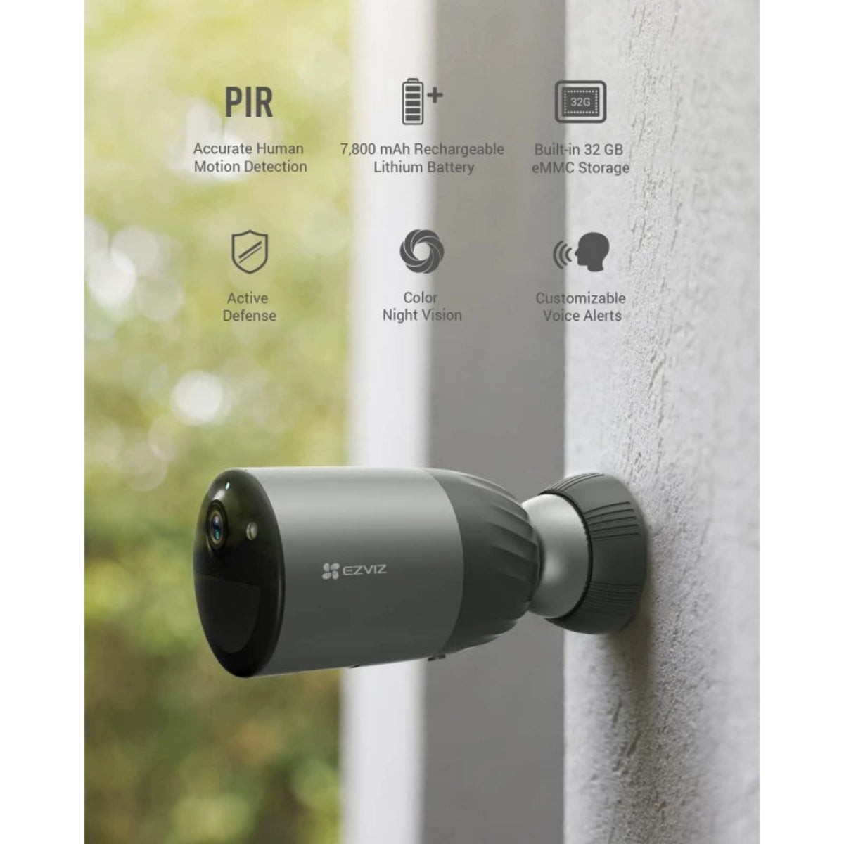 EZVIZ CS BC1C/SP Battery Security Camera (2K+) Outdoor Camera & 210-Day Battery