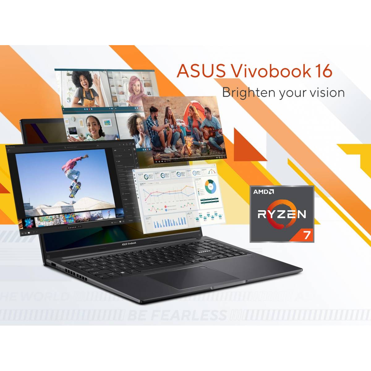 Laptop ASUS Vivobook 16 AMD Ryzen 7 7730U 16 INCH (16GB- 512GB)