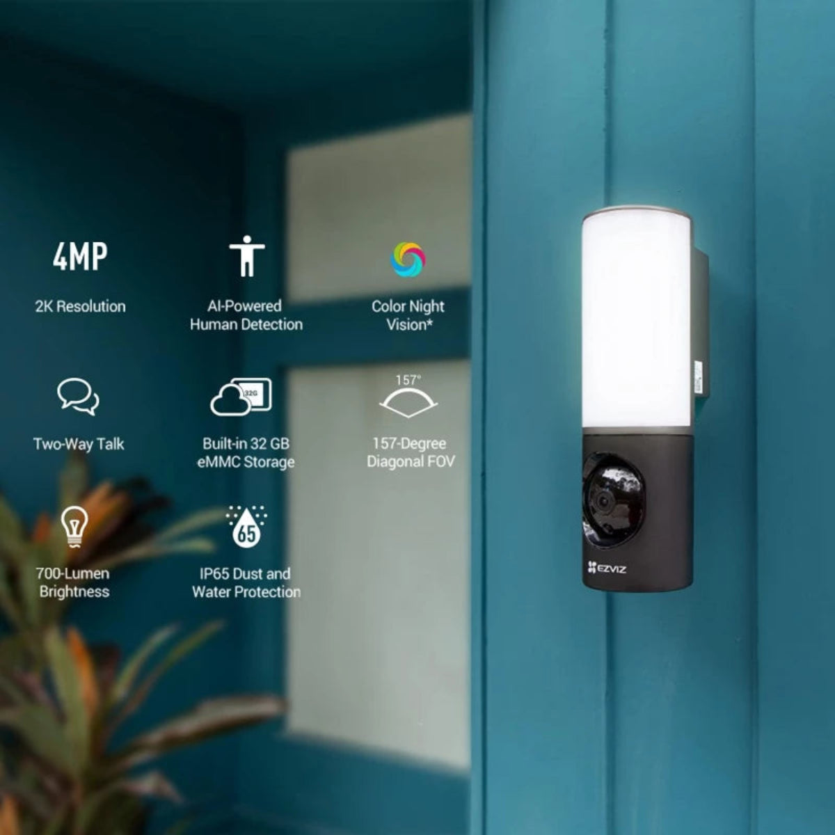 EZVIZ LC3 is a 2K floodlight security camera with weatherproof design EZVIZ LC3 is a 2K floodlight security camera with weatherproof design