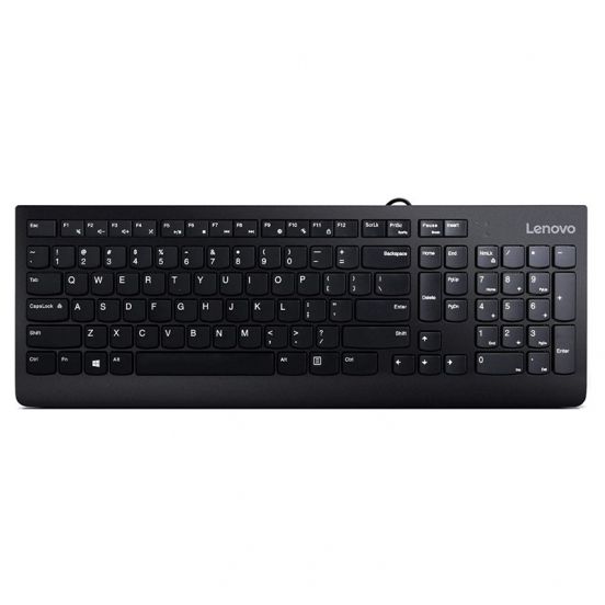 Lenovo 300 Wired Keyboard and Mouse Combo (GX30M39607)-Black