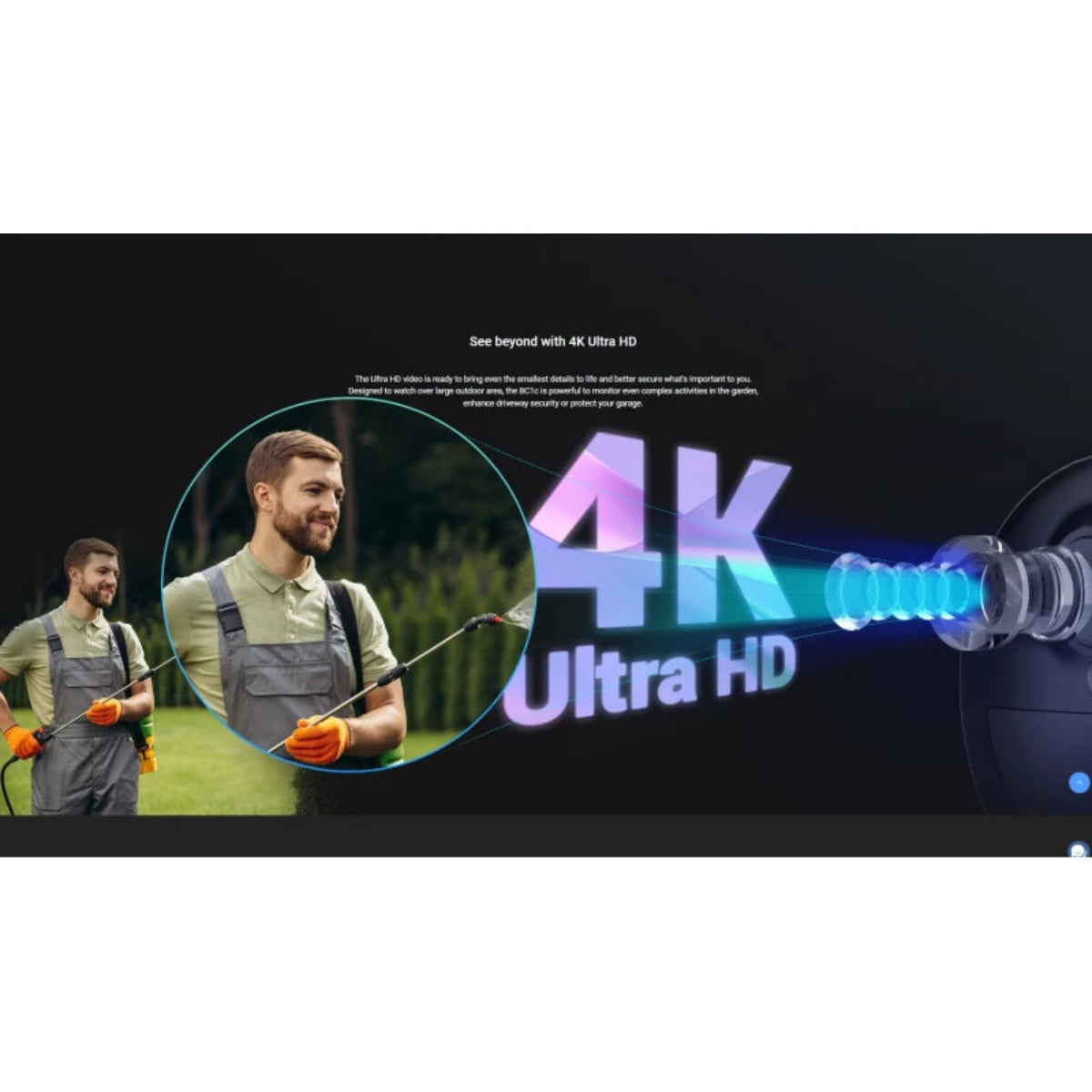 EZVIZ Standalone Smart Battery Camera, 4K Resolution, AI Detection, Color Night Vision