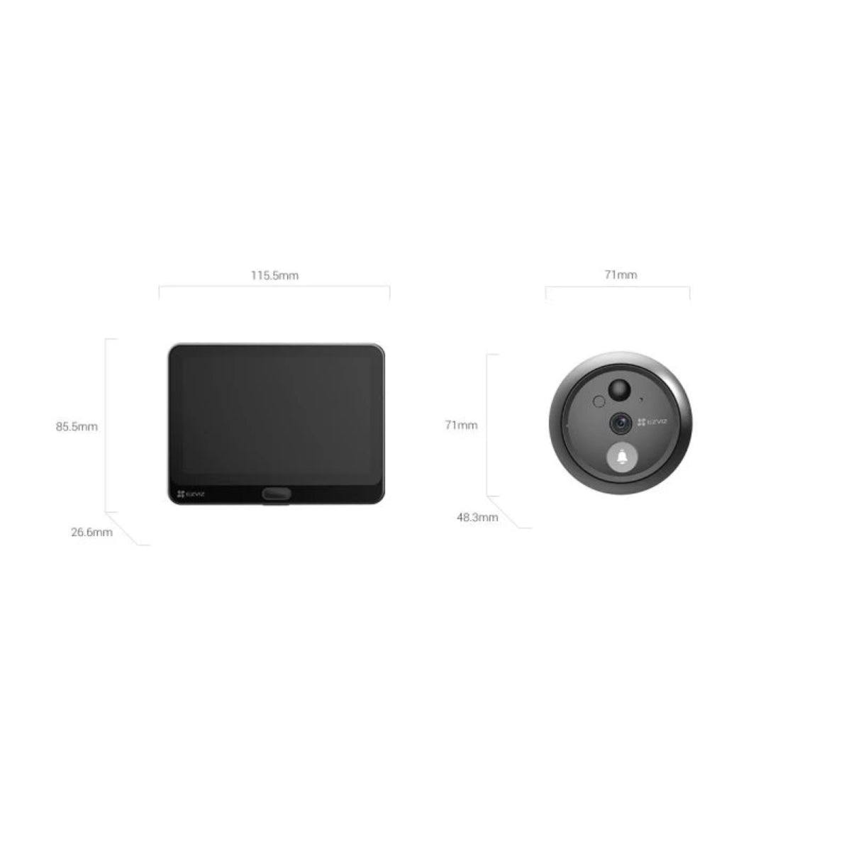 EZVIZ 1080P Video Door Viewer Peephole Camera with 4.3 EZVIZ 1080P Video Door Viewer Peephole Camera with 4.3