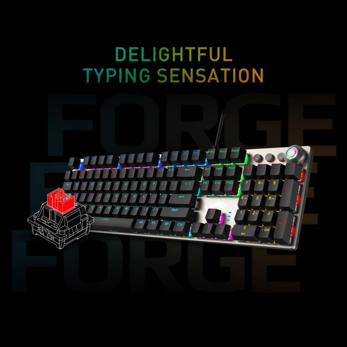 MSI Forge GK310 Combo RED AR - ENG Gaming RGB Mechanical