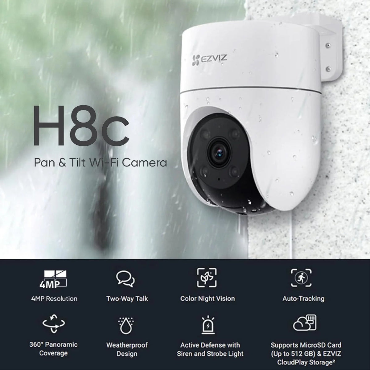EZVIZ H8c 2K  resolution- 3MP Pan & Tilt Smart Home Camera