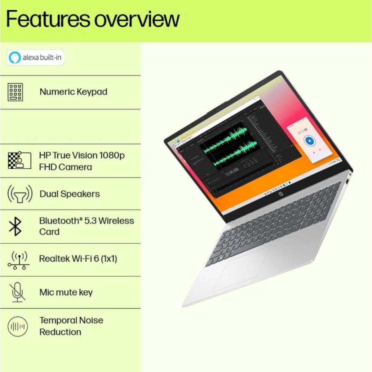 HP Laptop 15-fd0242ne Intel® Core™ 5 120U 4.6 GHz 10-Cores(16GB/512 SSD)