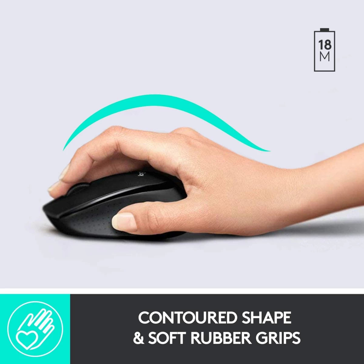 Logitech MK345 Wireless Combo Full-Sized Keyboard with Palm Rest and Comfortable