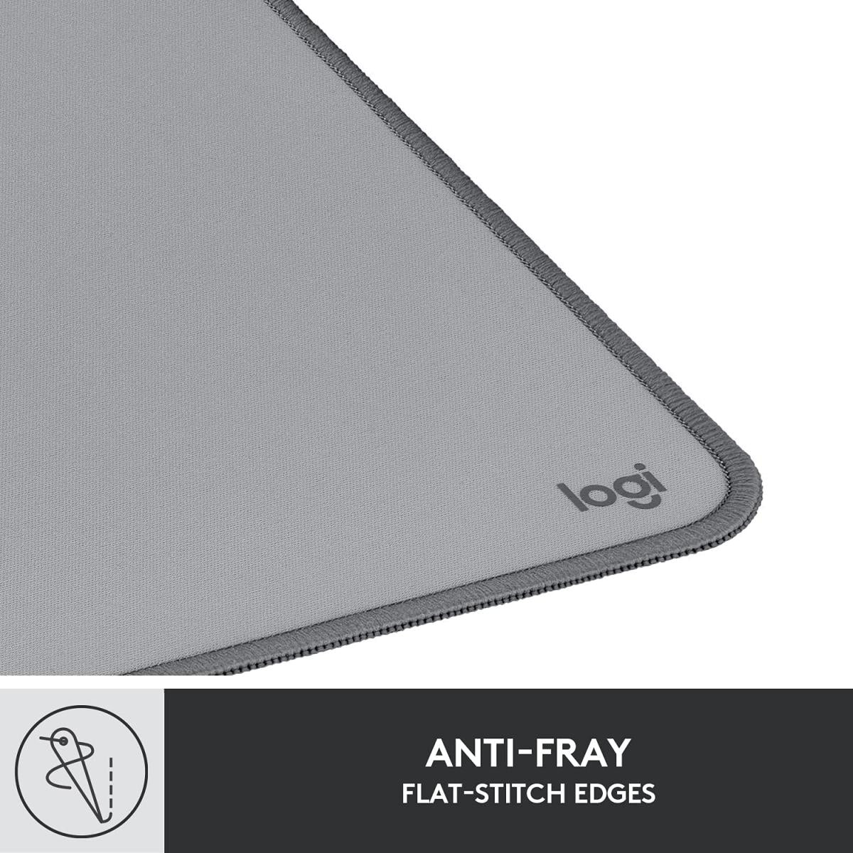Logitech PadStudio Series Mouse Mat with Anti-Slip Rubber Base Durable Mid-Grey Logitech PadStudio Series Mouse Mat with Anti-Slip Rubber Base Durable Mid-Grey