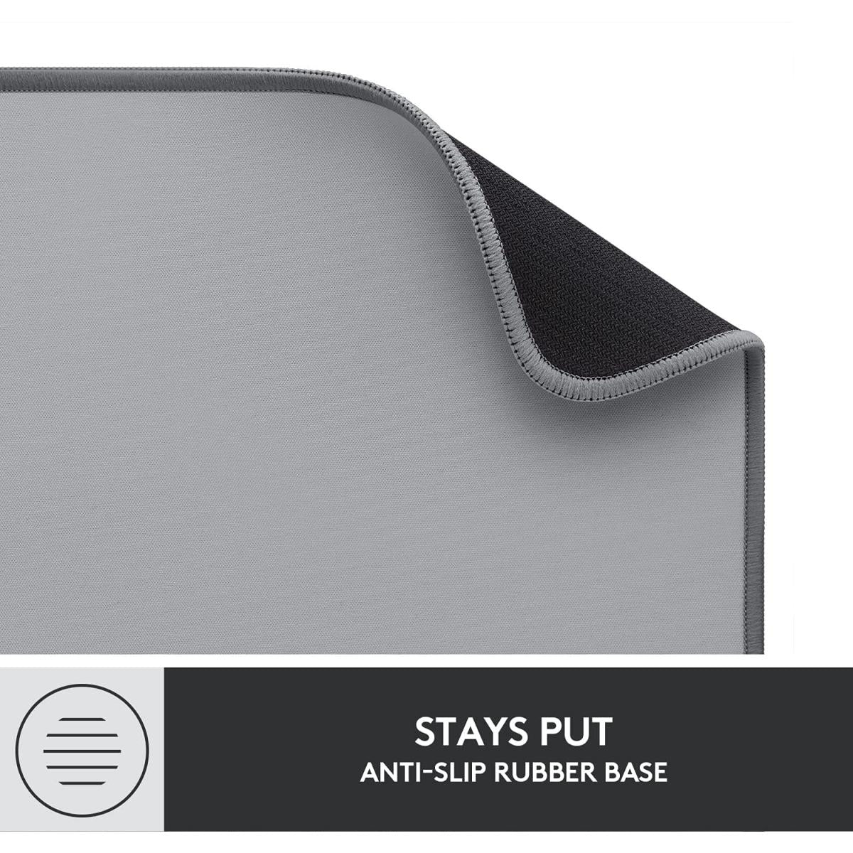 Logitech PadStudio Series Mouse Mat with Anti-Slip Rubber Base Durable Mid-Grey Logitech PadStudio Series Mouse Mat with Anti-Slip Rubber Base Durable Mid-Grey