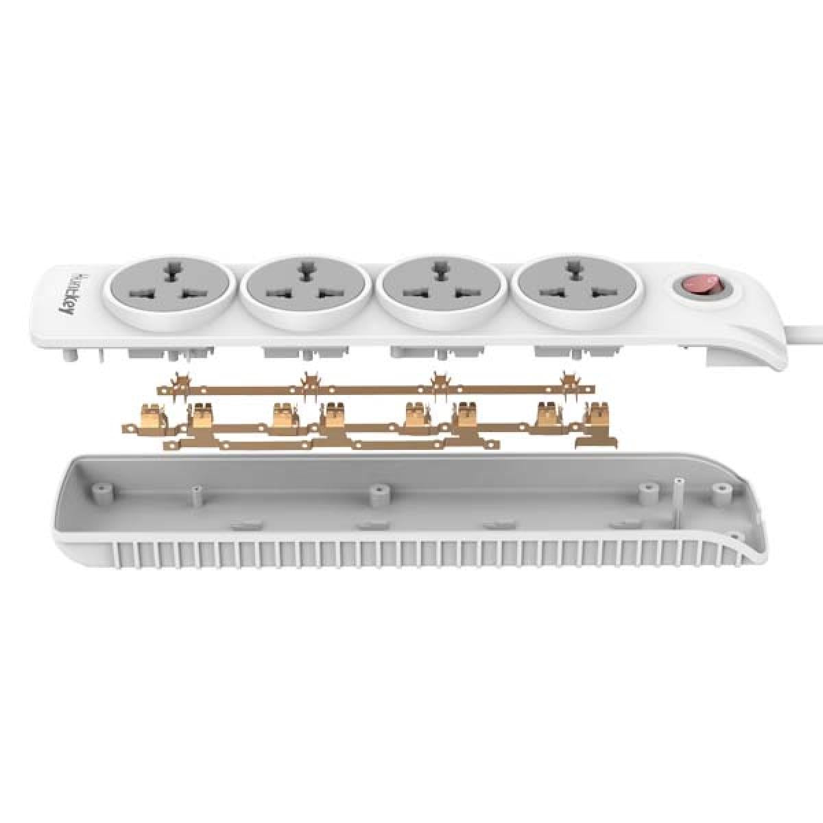 Huntkey SZN401 4 ports EU plug Power Strip 1.8M safety switch