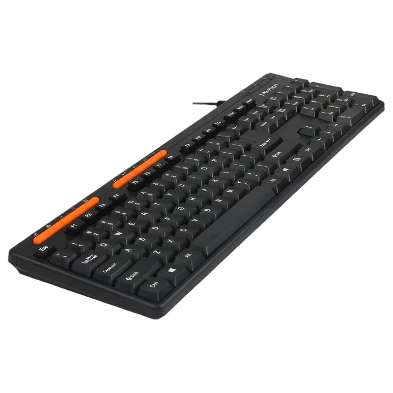 Meetion MT-K600M Wired USB Multimedia Keyboard, Ergonomic & Waterproof design