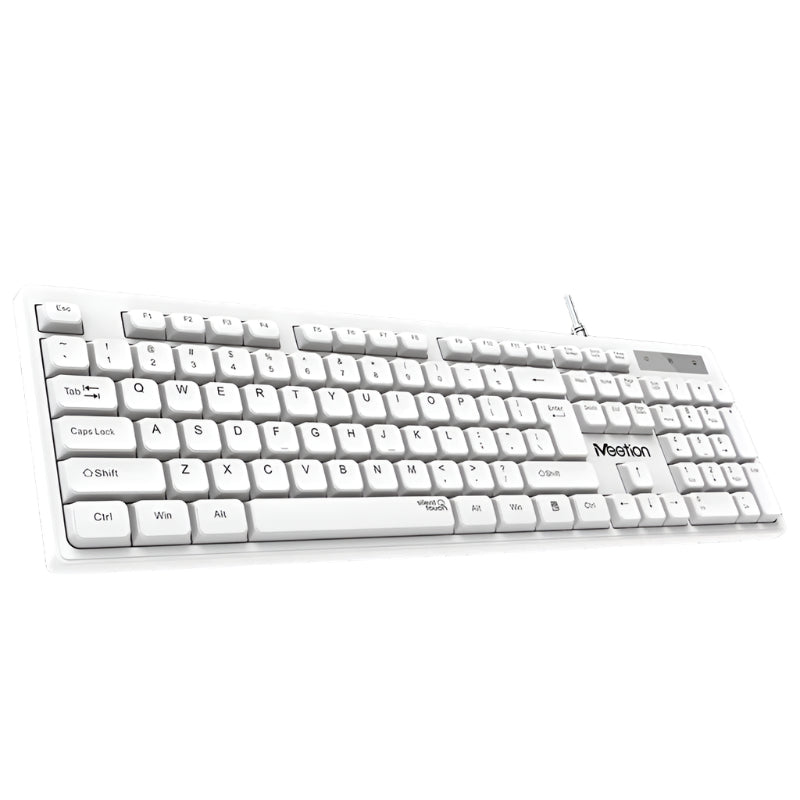 Meetion MT-K300 USB Standard Wired Keyboard, Ergonomic design, Silent touch