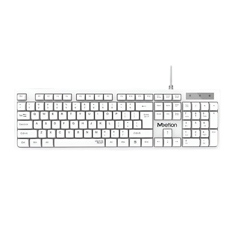 Meetion MT-K300 USB Standard Wired Keyboard, Ergonomic design, Silent touch