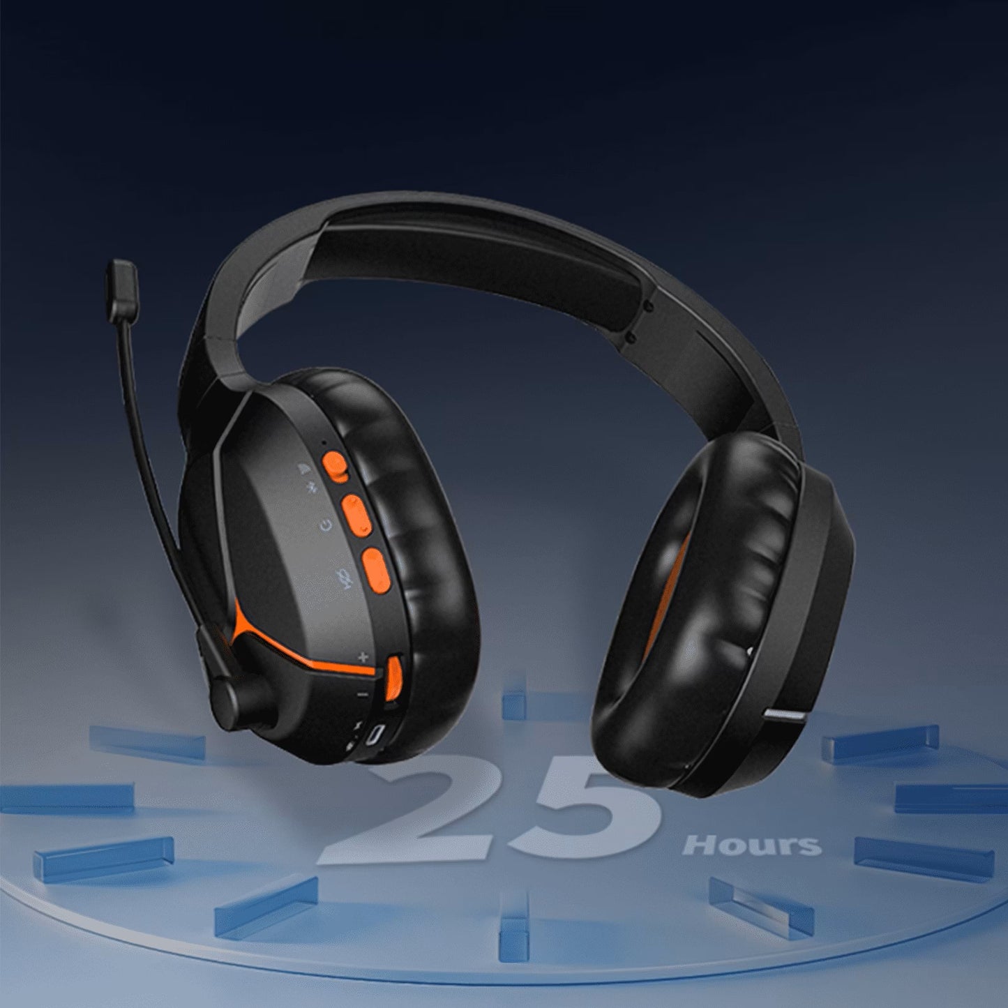 Meetion MT-BTH011 Tri-Mode Gaming Headset, Noise-Canceling Mic Battery up to 25H
