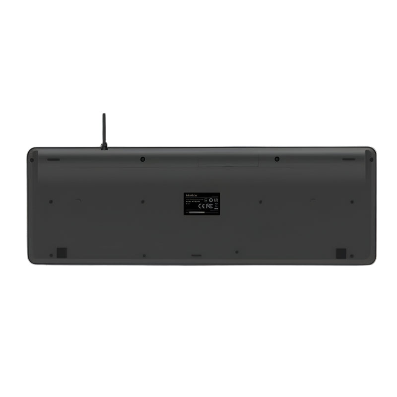 Meetion MT-K410 USB Wired Keyboard, Ultra Thin Chocolate design, Silent