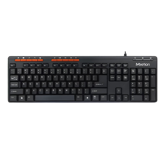 Meetion MT-K600M Wired USB Multimedia Keyboard, Ergonomic & Waterproof design