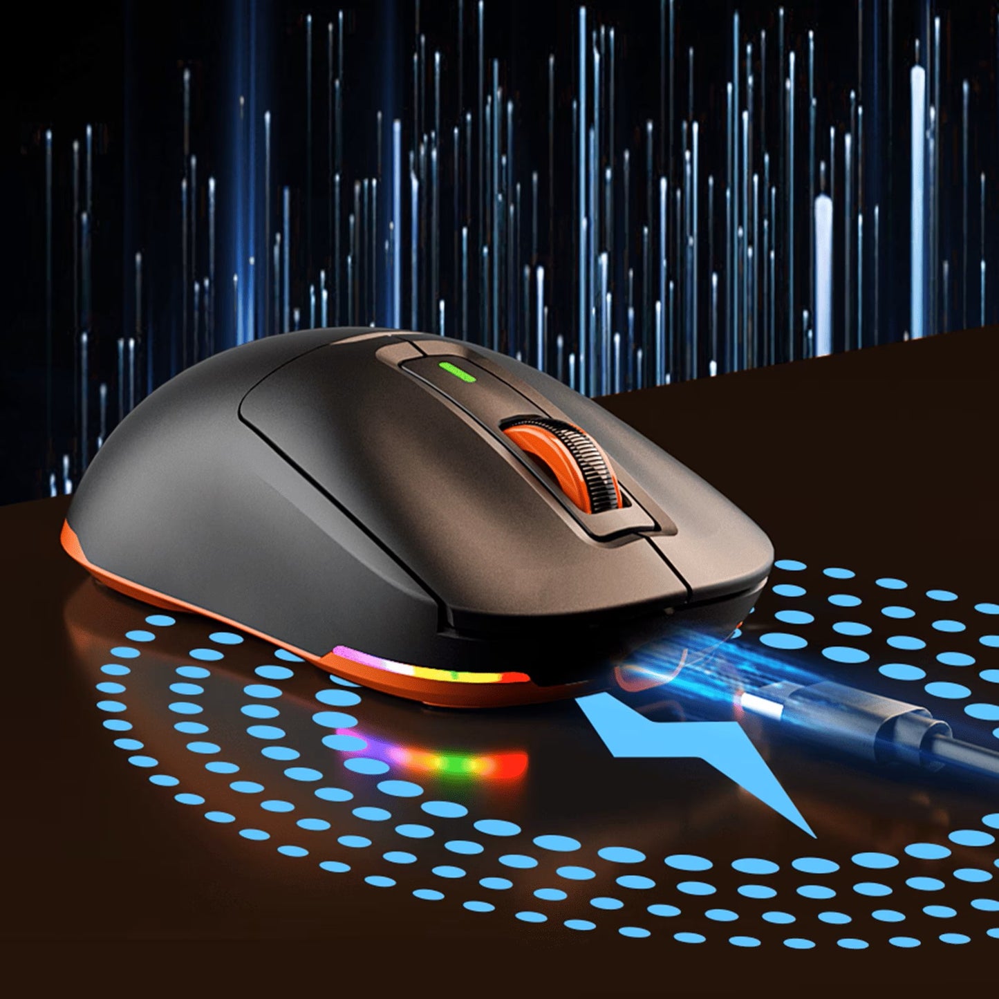 Meetion Air GW24 Gaming Mouse, 2.4GHz Wireless, Bluetooth, Wired, 8000DPI
