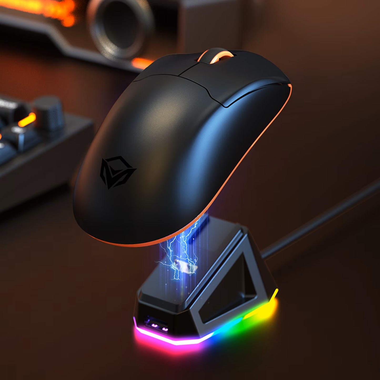Meetion Air GW39 Gaming Mouse, Tri-Mode, with Magnetic Charging Dock, 26000DPI