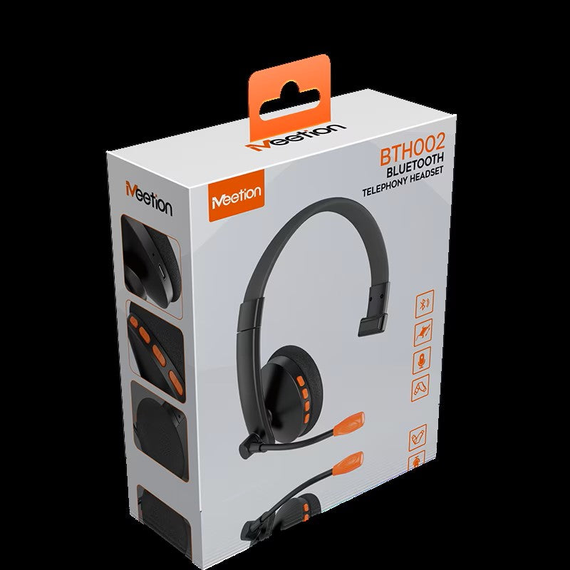 Meetion MT-BTH002 Telephony Bluetooth Headset, Noise-Canceling Mic, TYPE-C Charging