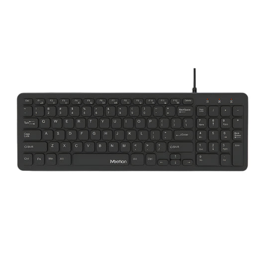 Meetion MT-K410 USB Wired Keyboard, Ultra Thin Chocolate design, Silent