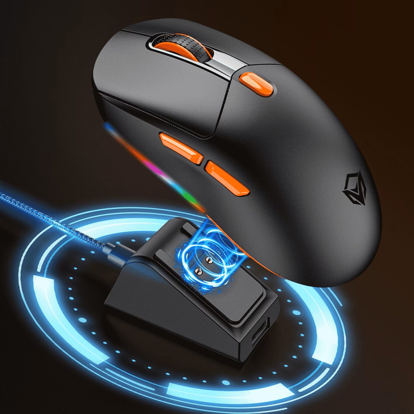 Meetion GW38 Gaming Mouse, Tri-Mode, with Magnetic Charging Dock, 8000DPI