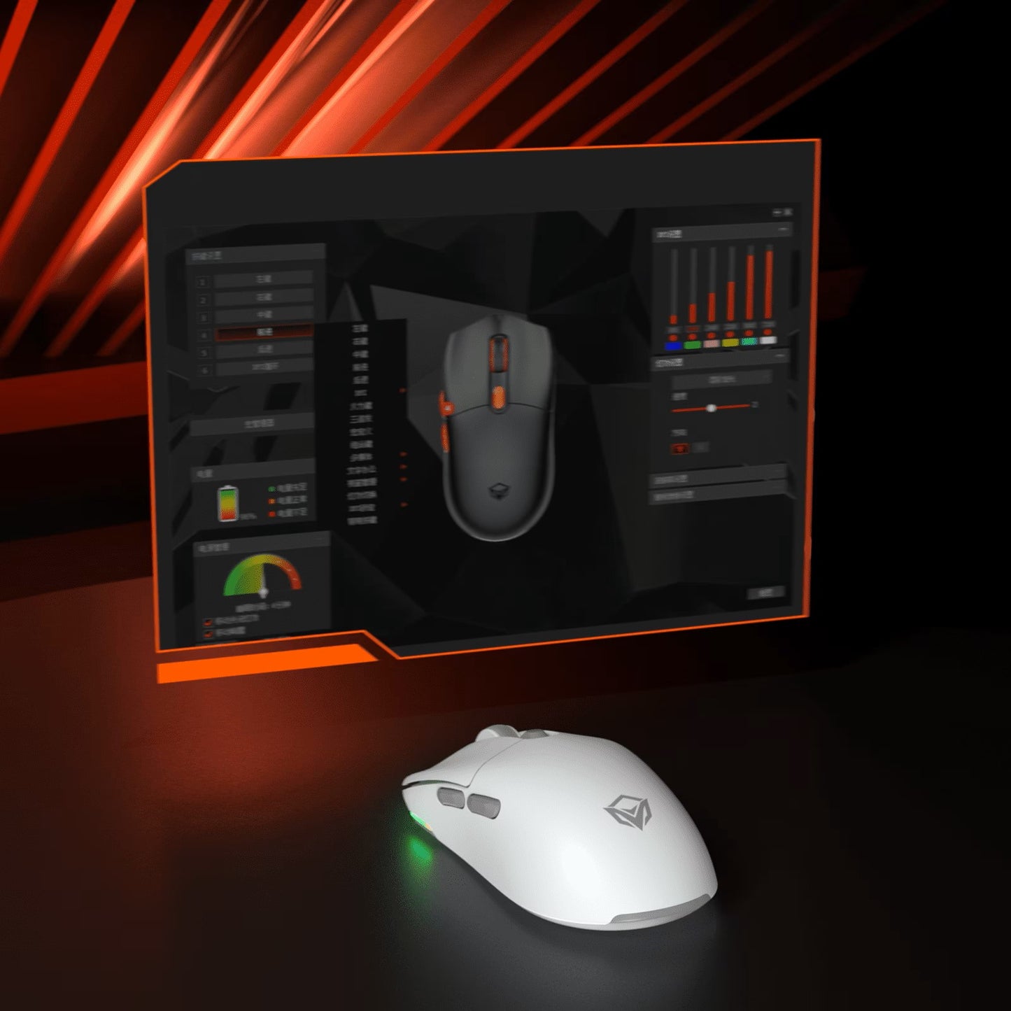 Meetion Air GW33 Gaming Mouse, 2.4GHz Wireless, Bluetooth, Wired, 10000DPI