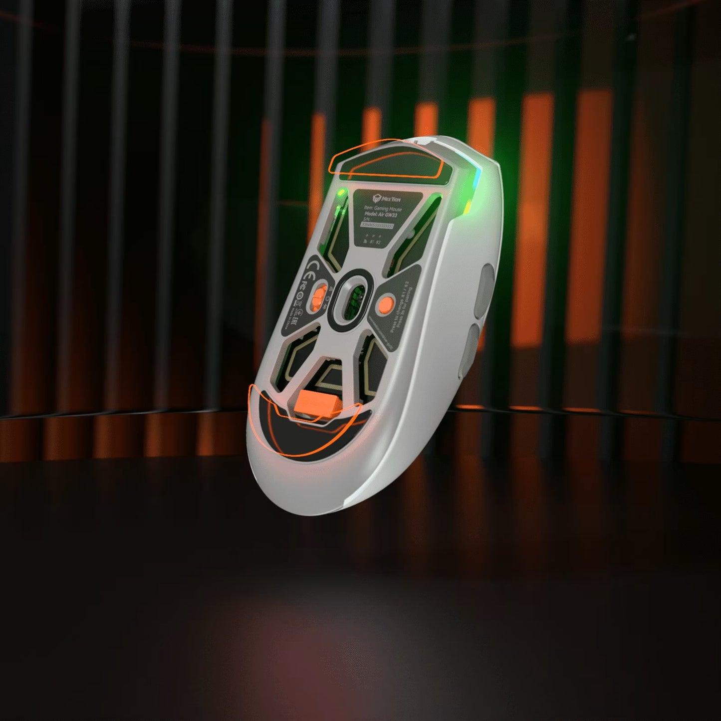 Meetion Air GW33 Gaming Mouse, 2.4GHz Wireless, Bluetooth, Wired, 10000DPI