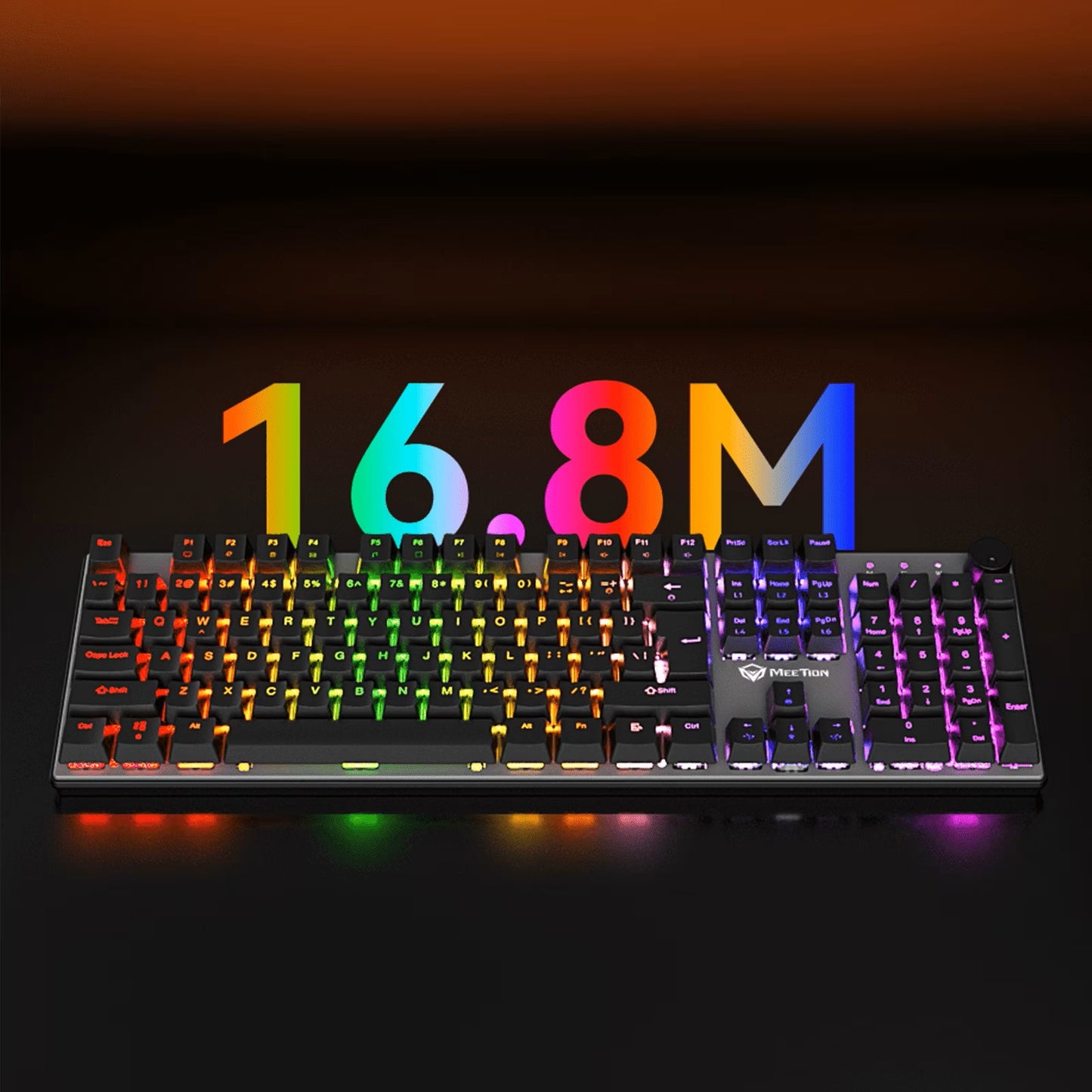 Meetion MT- MK009 Pro Hot-Swap Mechanical Gaming Keyboard, Red Switch, RGB