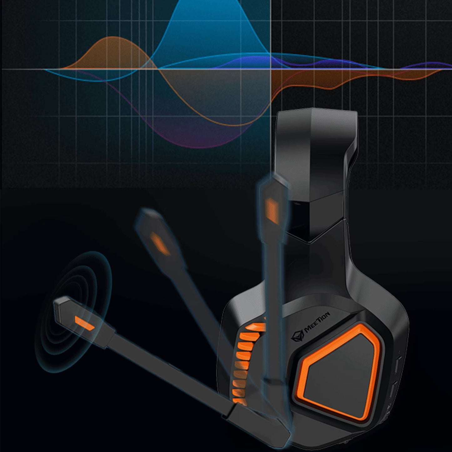 Meetion MT-BTH014 Tri-Mode Gaming Headset, Surround Sound, Long Battery Life