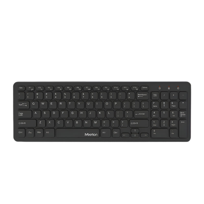 Meetion MT-WK410 USB Wireless Computer Ultra Thin Chocolate Keyboard, Slim, Silent