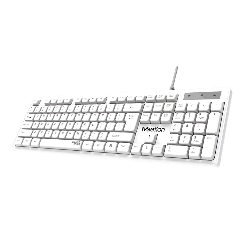 Meetion MT-K300 USB Standard Wired Keyboard, Ergonomic design, Silent touch