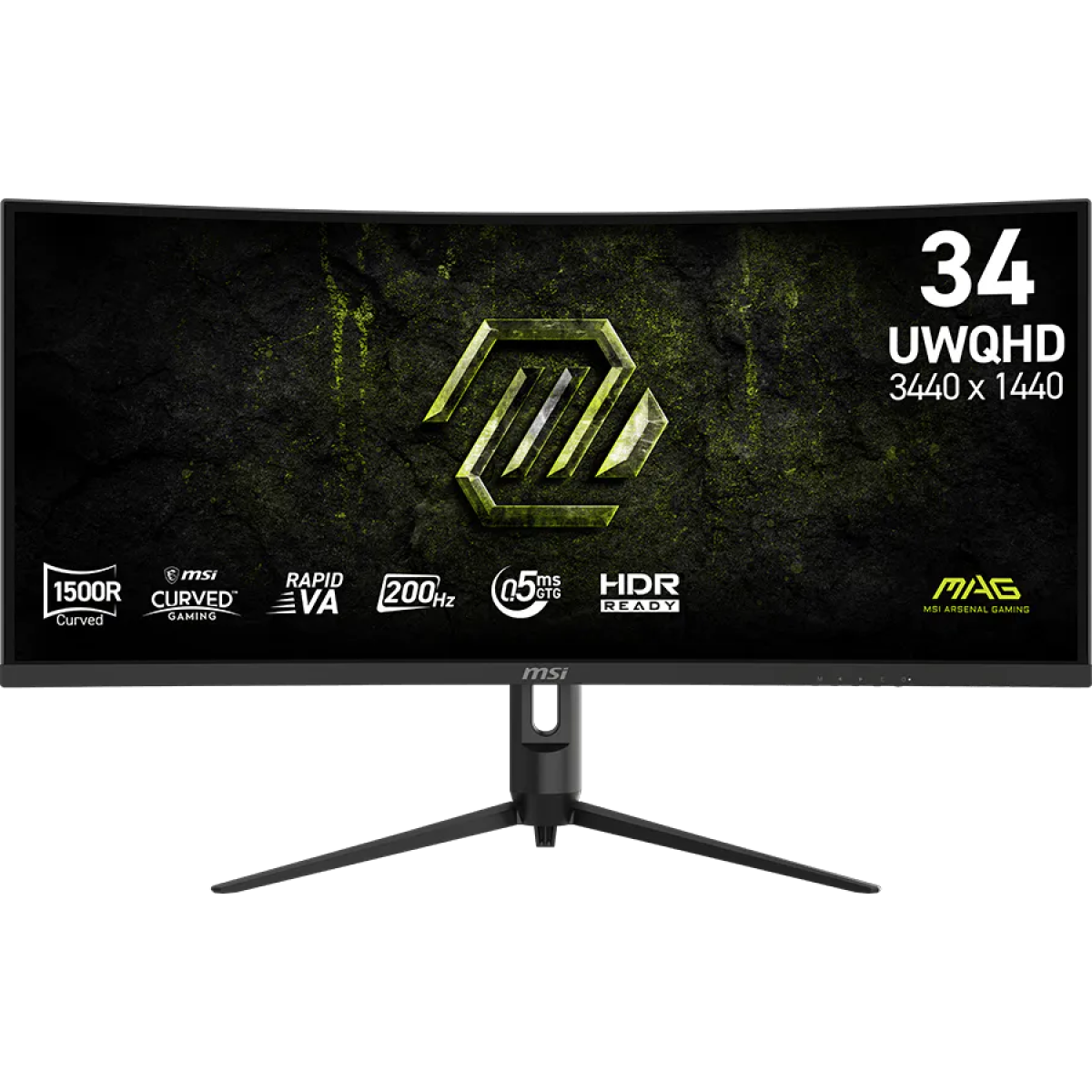 MSI MAG 342CQRF E20 34 Curved Gaming Monitor, 1500R 3K,200Hz,HDR Ready