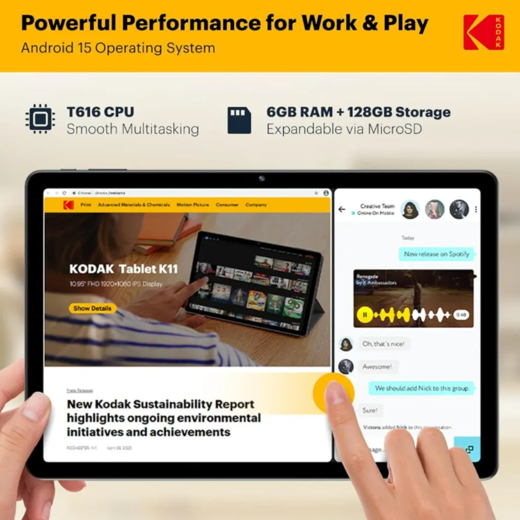 KODAK Tablet K12 12.0 Android WIFI Tablet (128GB Storage / 6GB +12GBRAM) KODAK Tablet K12 12.0 Android WIFI Tablet (128GB Storage / 6GB +12GBRAM)