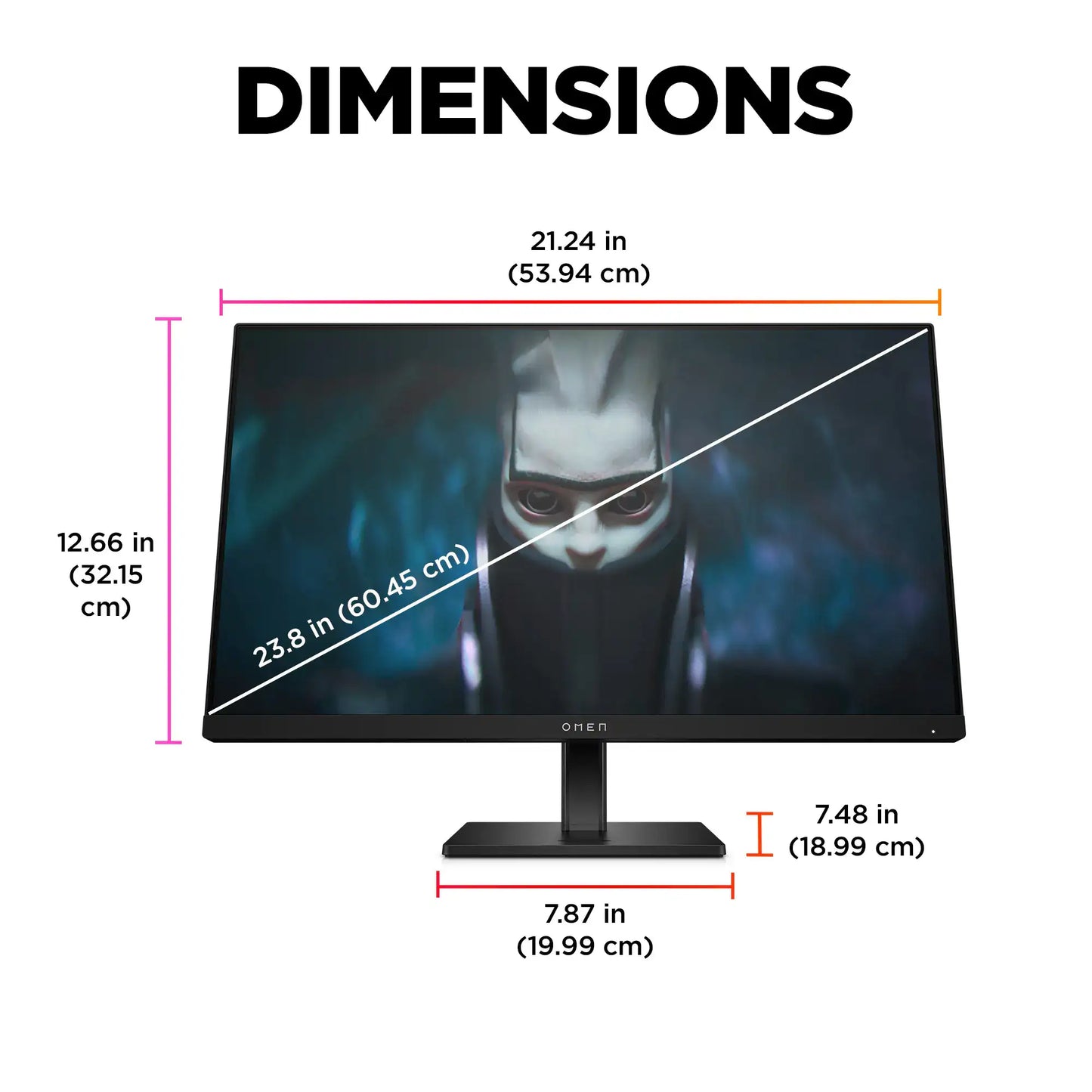 OMEN by HP 23.8 inch FHD 165Hz Gaming Monitor – 165hz