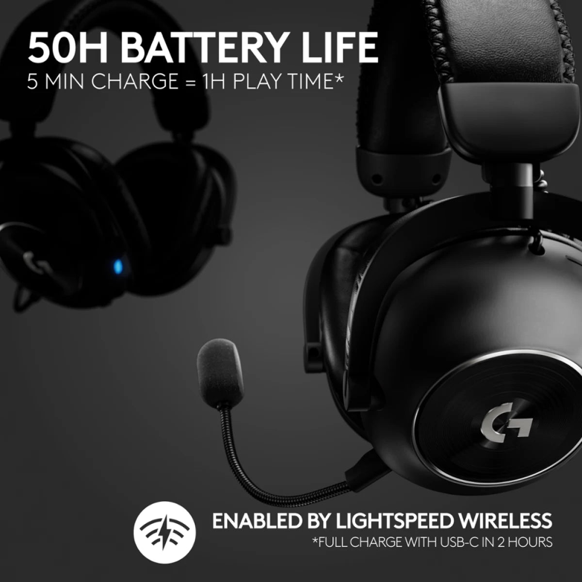 Logitech G PRO X 2 Wireless with Blue Voice DTS 7.1- Black Logitech G PRO X 2 Wireless with Blue Voice DTS 7.1- Black