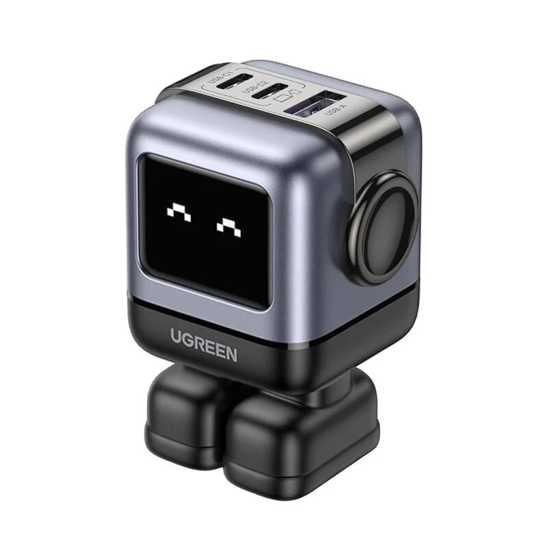 UGREEN Uno Charger 65W RobotGaN 3 Port Fast Charger Robot (EU)(Black)