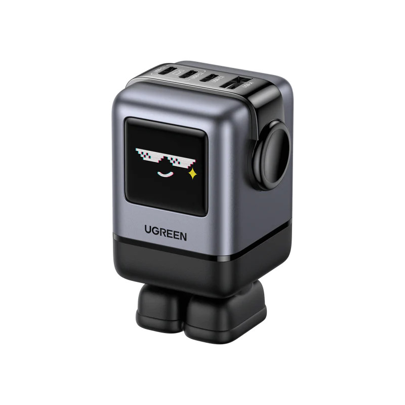 UGREEN Uno 100W 4-Port GaN Fast Charger Groovy Robot Design (Black)