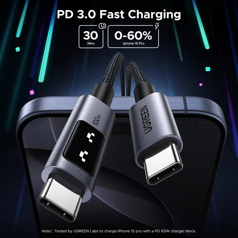UGREEN Uno USB-C to USB-C PD Fast Charging Cable 5A Max 100W