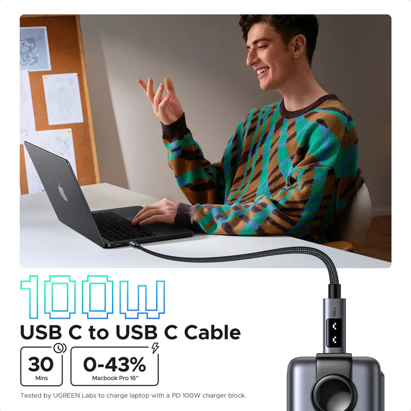 UGREEN Uno USB-C to USB-C PD Fast Charging Cable 5A Max 100W
