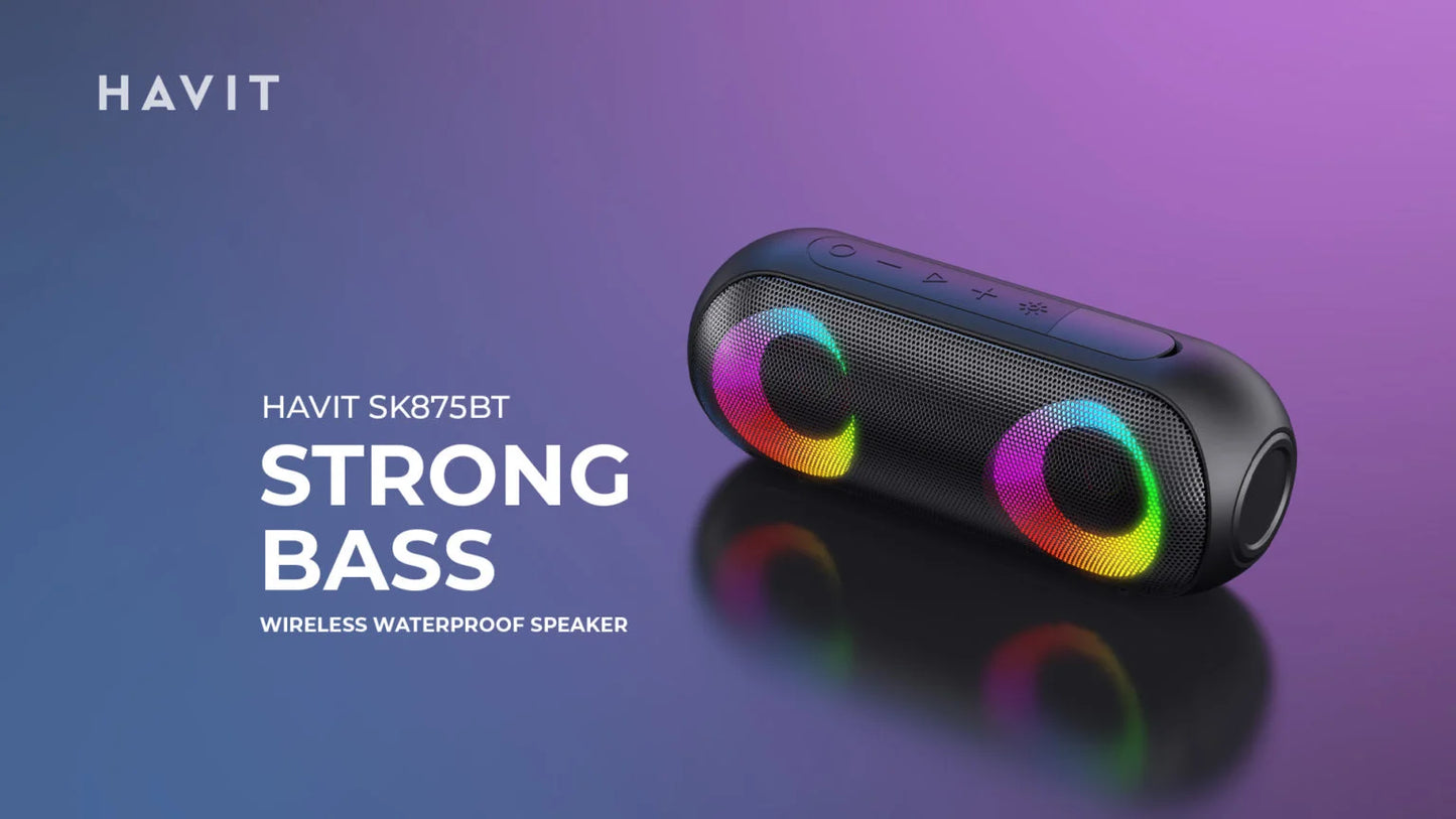 HAVIT SK875BT Strong Bass Wireless Waterproof Speaker, Bluetooth Power: 5W